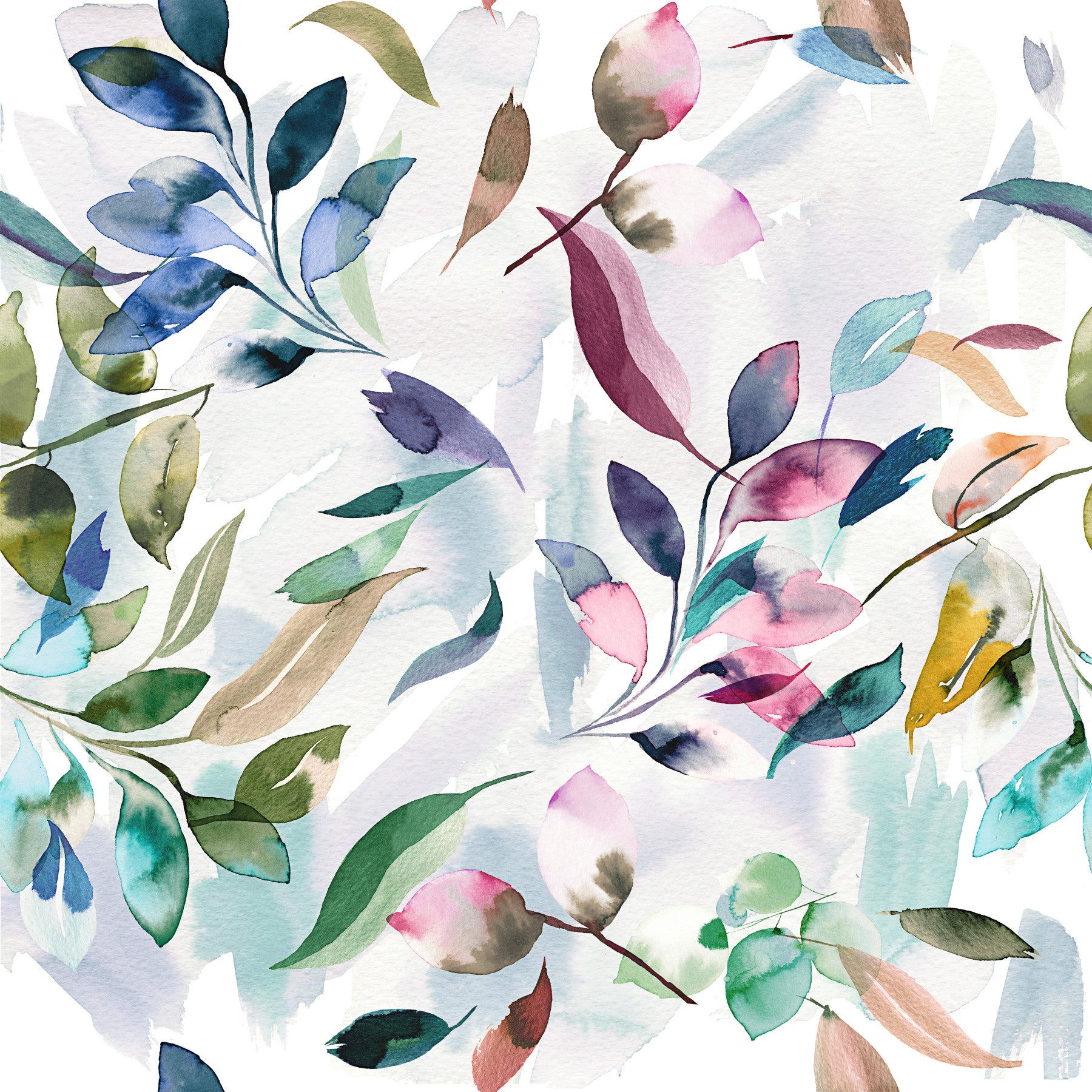 Botanical Leaves Watercolor Wallpaper⁠