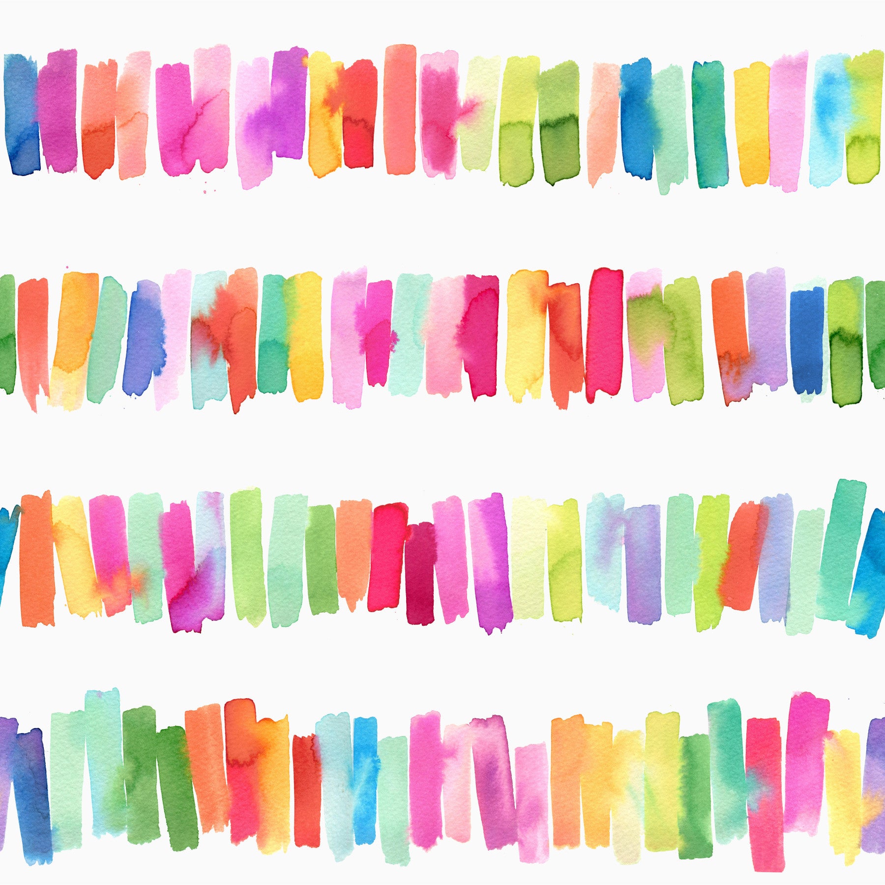 Colorful Brushstrokes Stripes Rainbow Wallpaper⁠