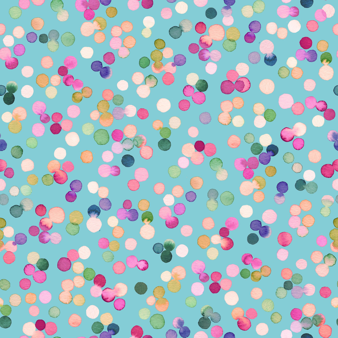 Confetti Festive Colorful Dots Blue Wallpaper⁠