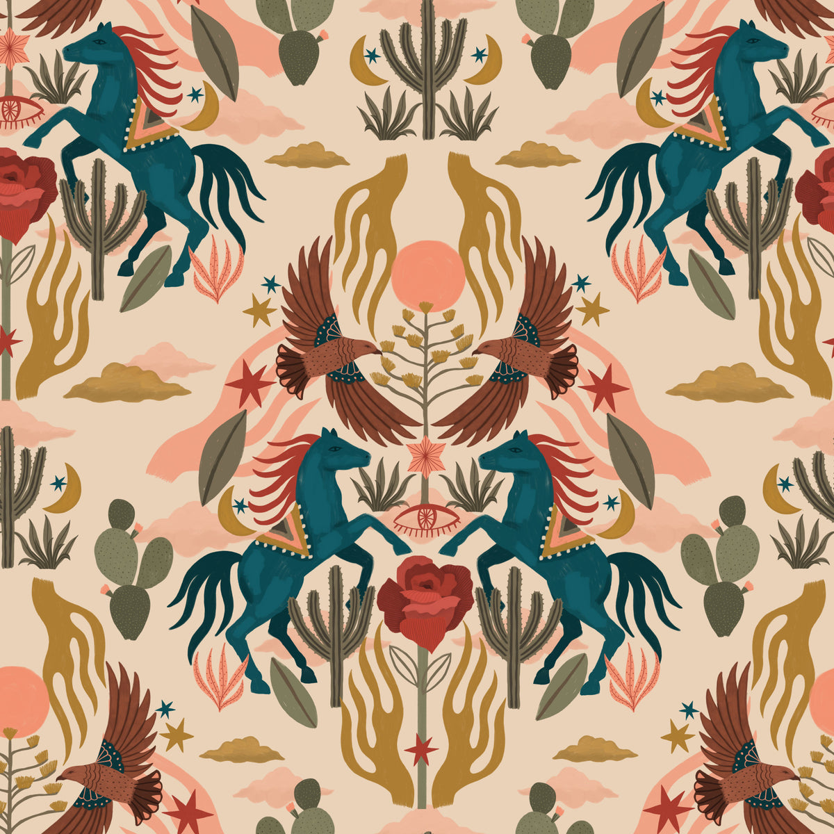 Wild West Wallpaper⁠ in your room — zoomed