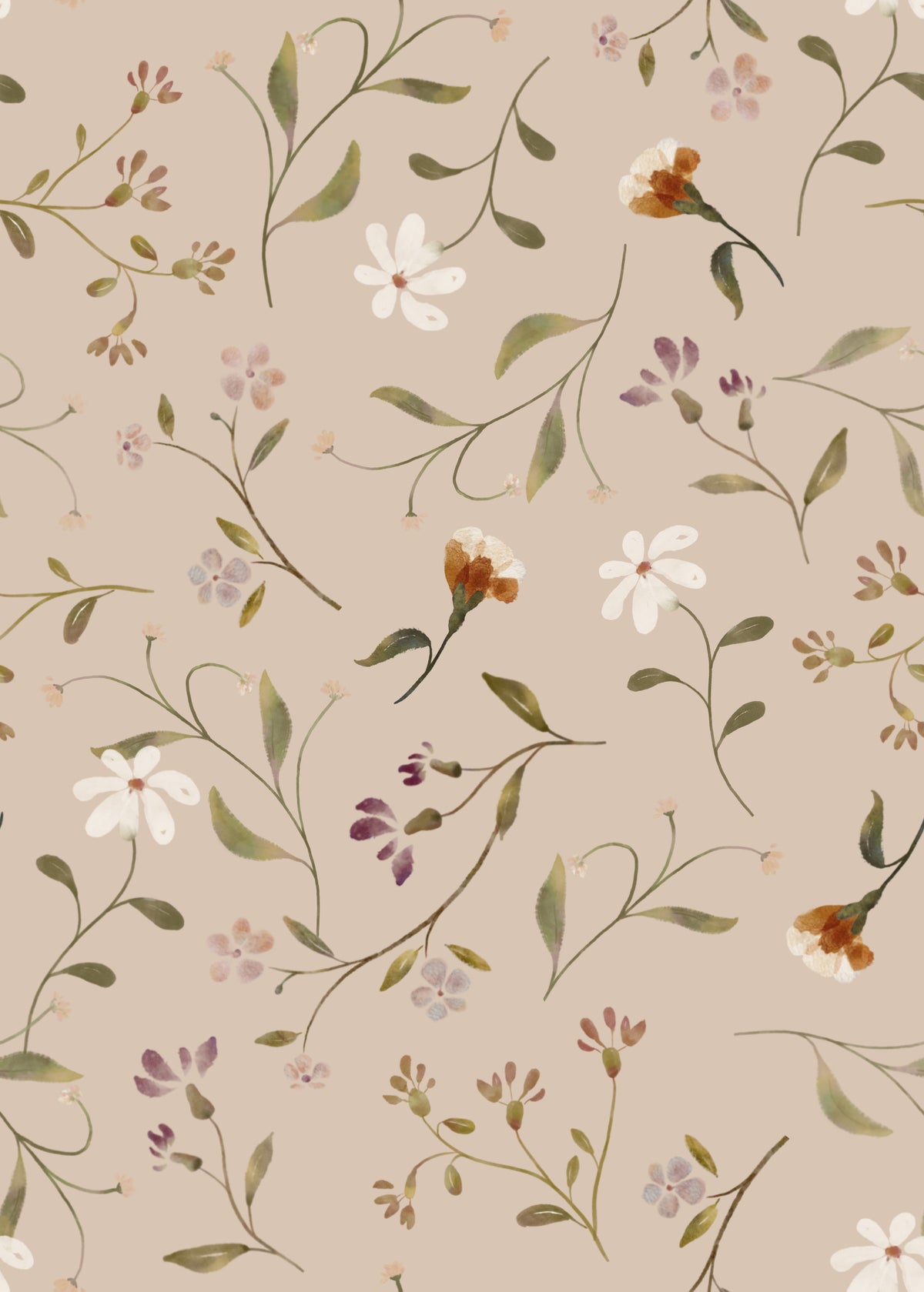 Memories in Petals Wallpaper⁠ Cream in your room