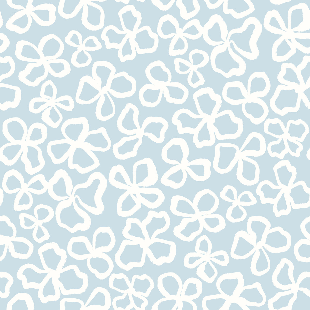 Whimsical White Flowers Wallpaper⁠