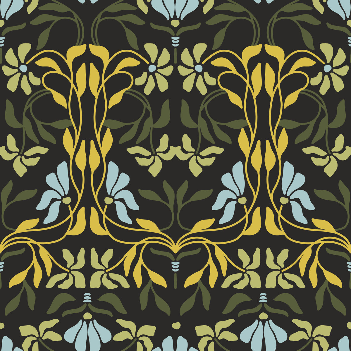 Art Nouveau Bloom Fusion Wallpaper⁠ in your room