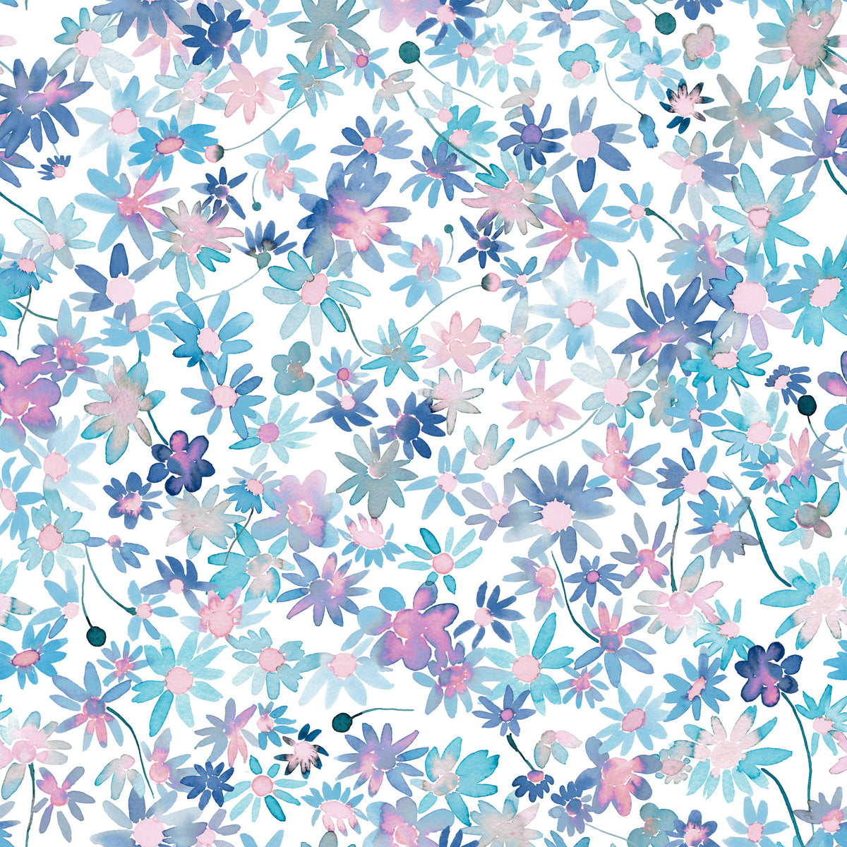 Daisies Watercolor Petals Pastel  Wallpaper⁠ in your room