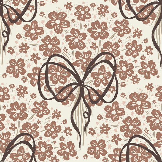 Floral Bouquet with Bow Wallpaper⁠