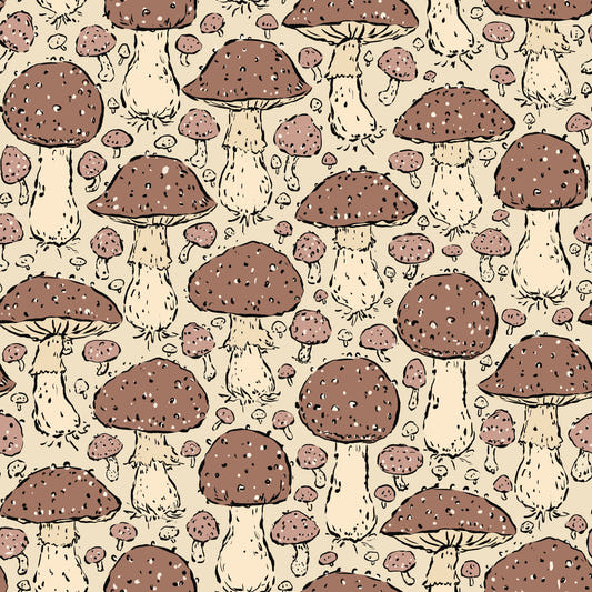 Mushroomcore - Mocha Mousse and Beige Wallpaper⁠