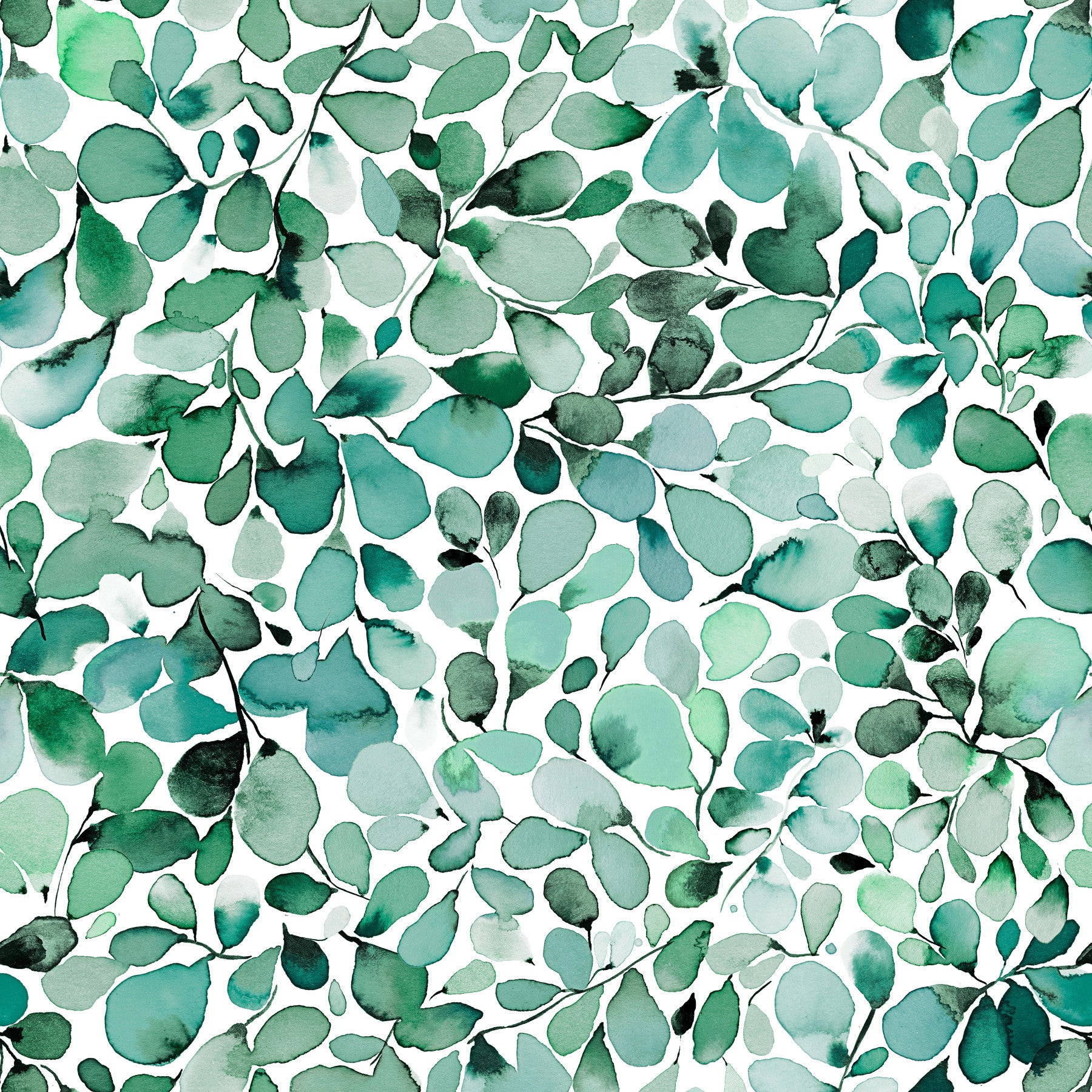Eucalyptus Jungle Leaves Wallpaper⁠ in your room — zoomed