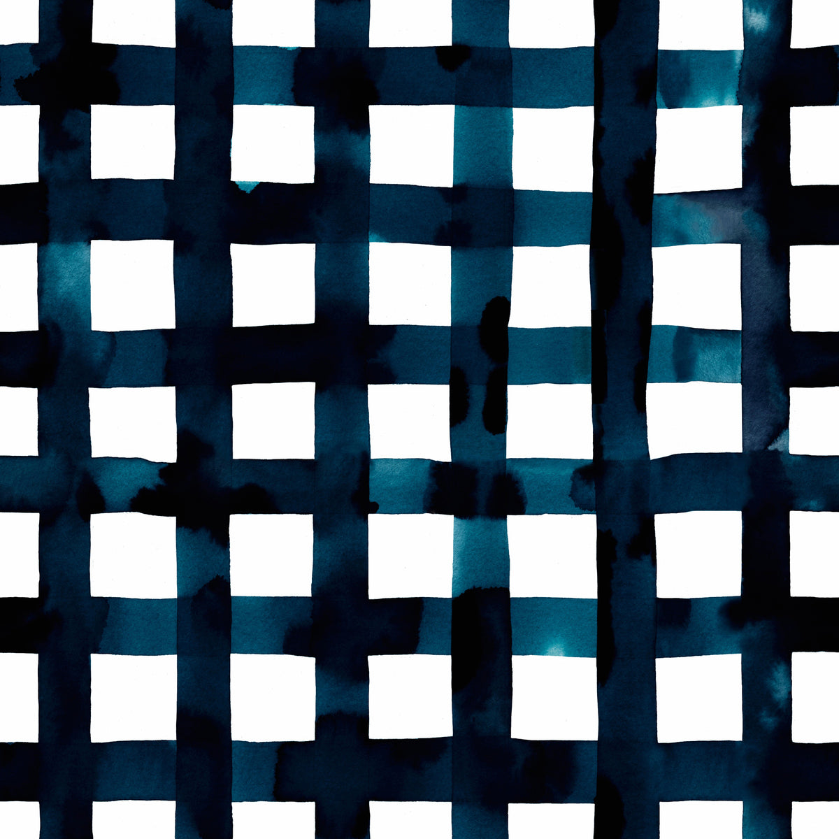Geometric Gric Stripes Navy Wallpaper⁠