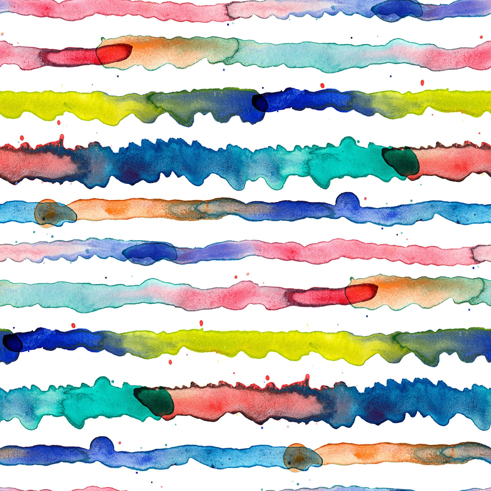 Gradient Watercolor Stripes Blue Wallpaper⁠