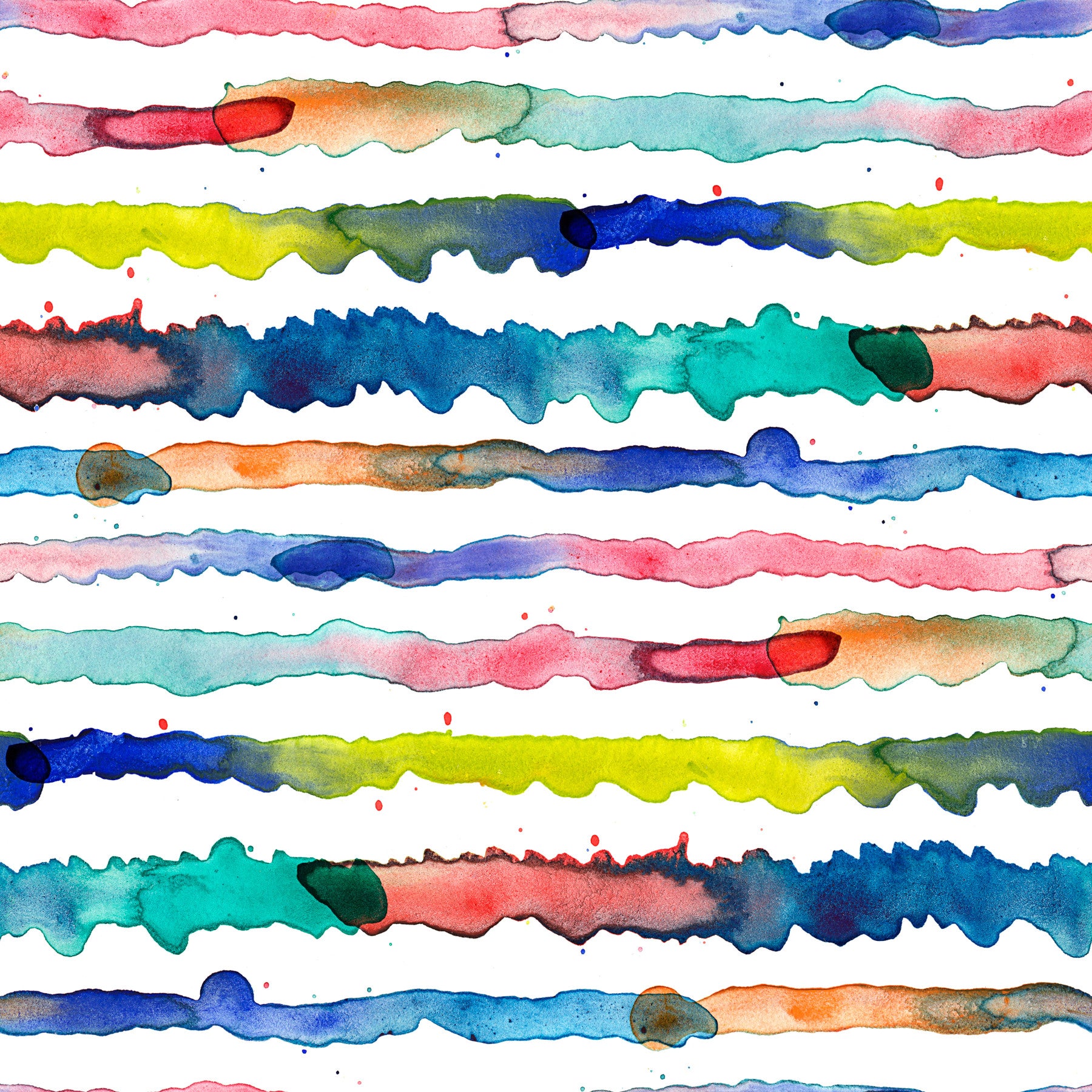 Gradient Watercolor Stripes Blue Wallpaper⁠