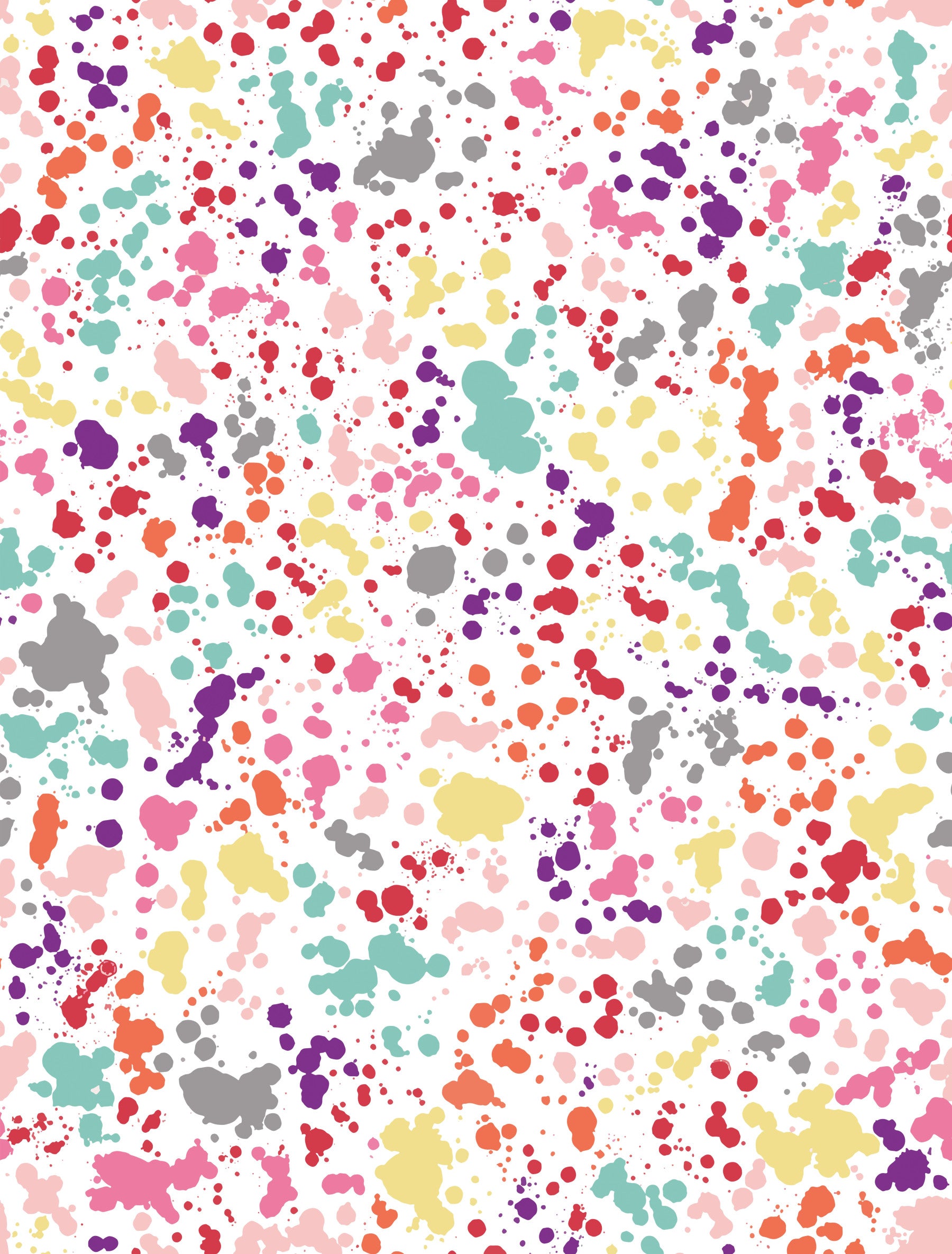 Vibrant multicolor ink blot wallpaper for feature walls

