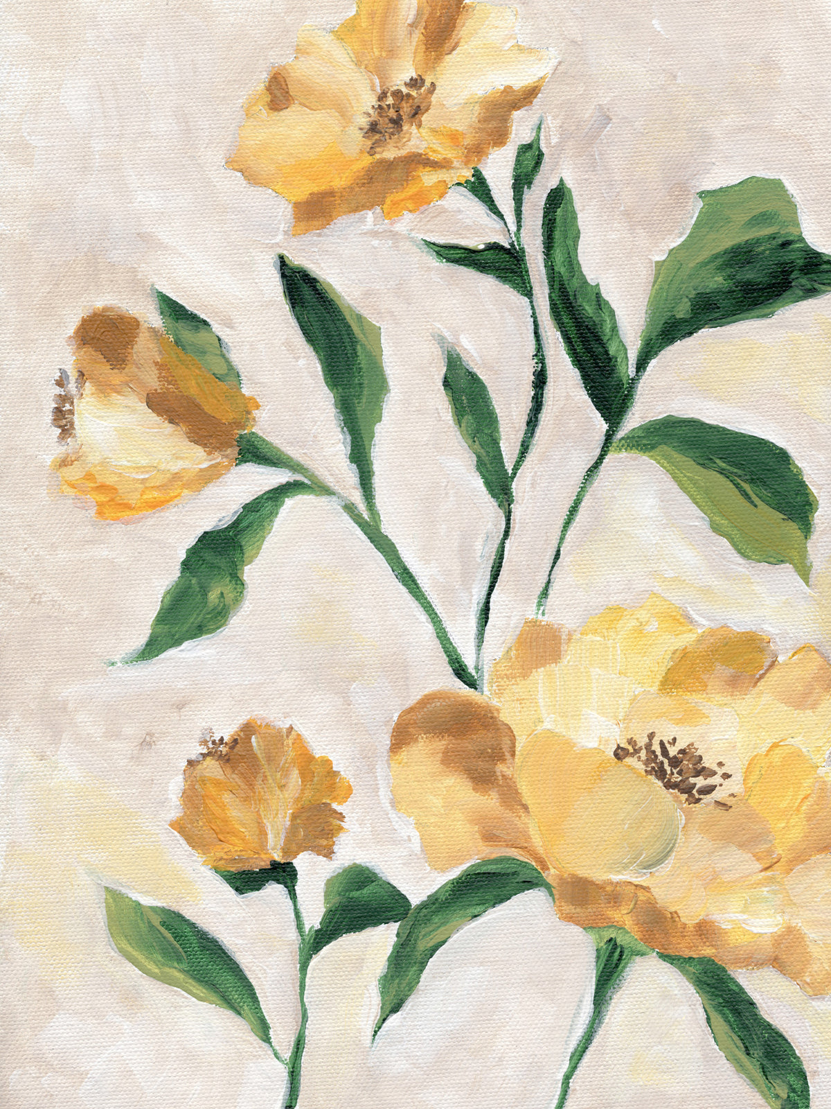 Sunlit Petals Wall Mural in your room — zoomed