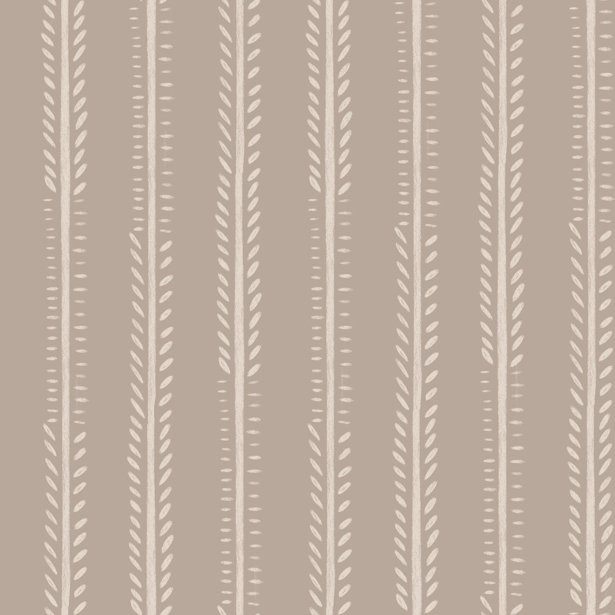 Earthy Botanical Stripes Wallpaper⁠ in your room — zoomed