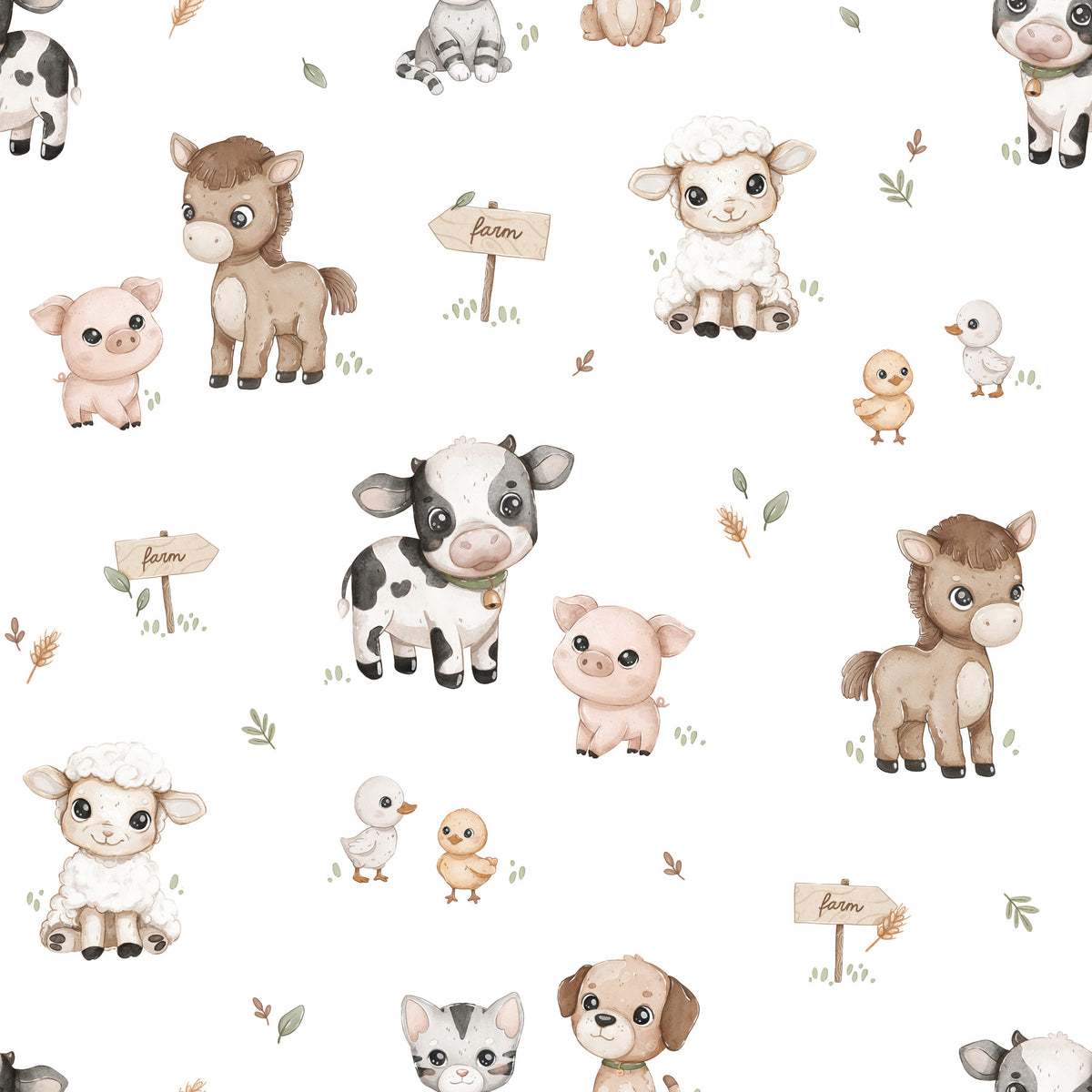 Happy Farmtime Wallpaper⁠ in your room — zoomed