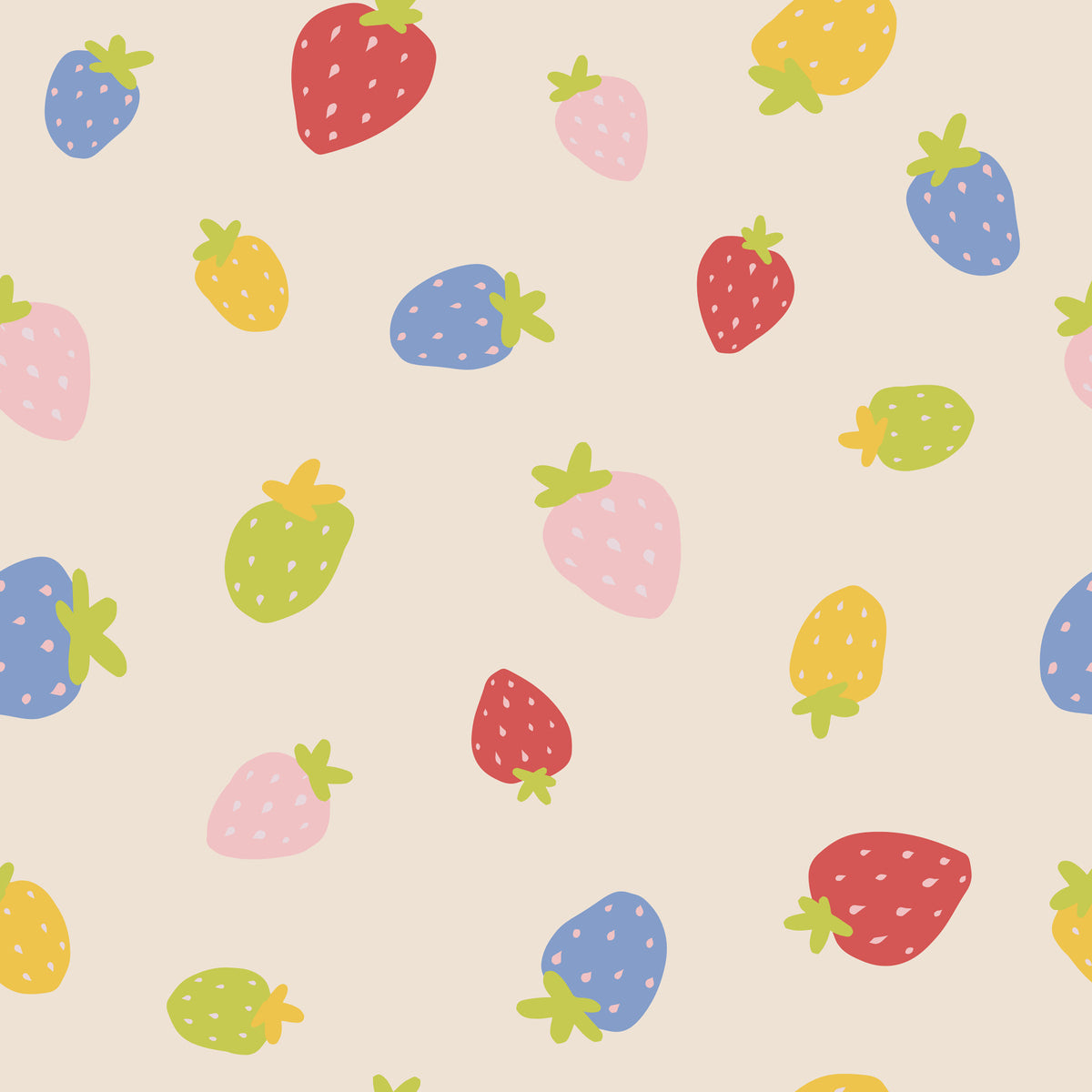 Sweet Strawberry Patch Wallpaper⁠ in your room — zoomed