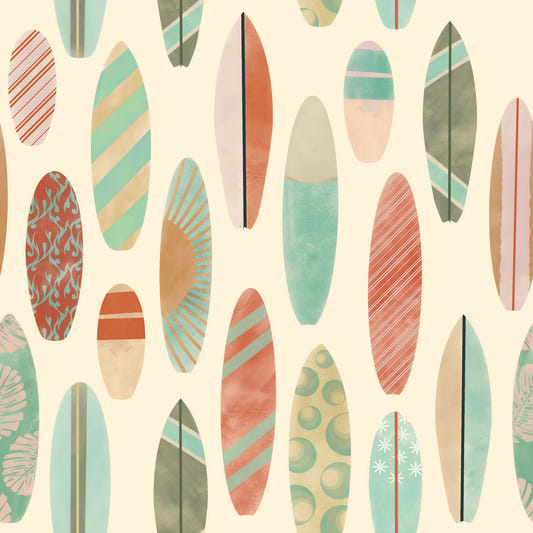 Vintage Summer Surfboards Wallpaper⁠