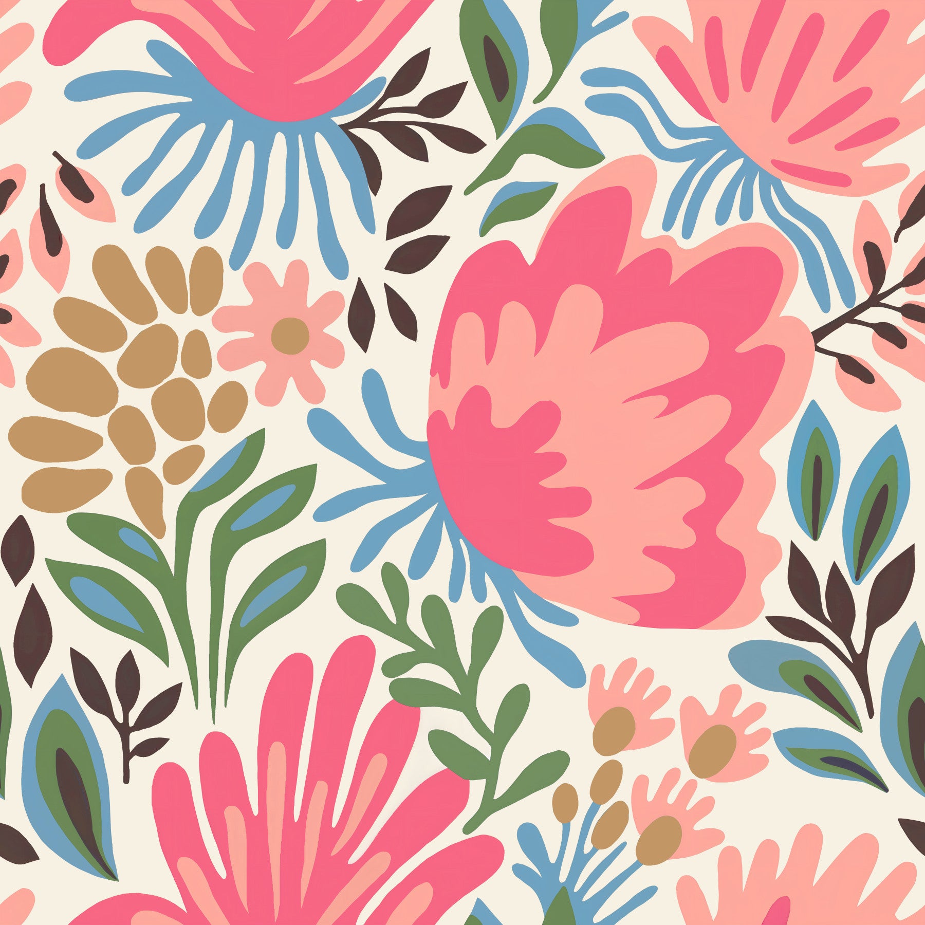 Lush Floral Escape Wallpaper⁠