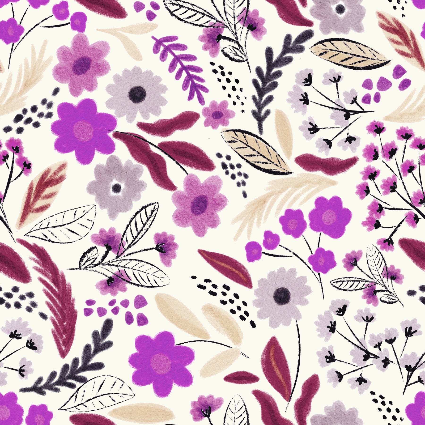 Rustic Rose Garden botanicals Wallpaper⁠