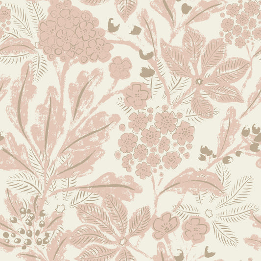 Rusty Blush Botanicals Wallpaper⁠