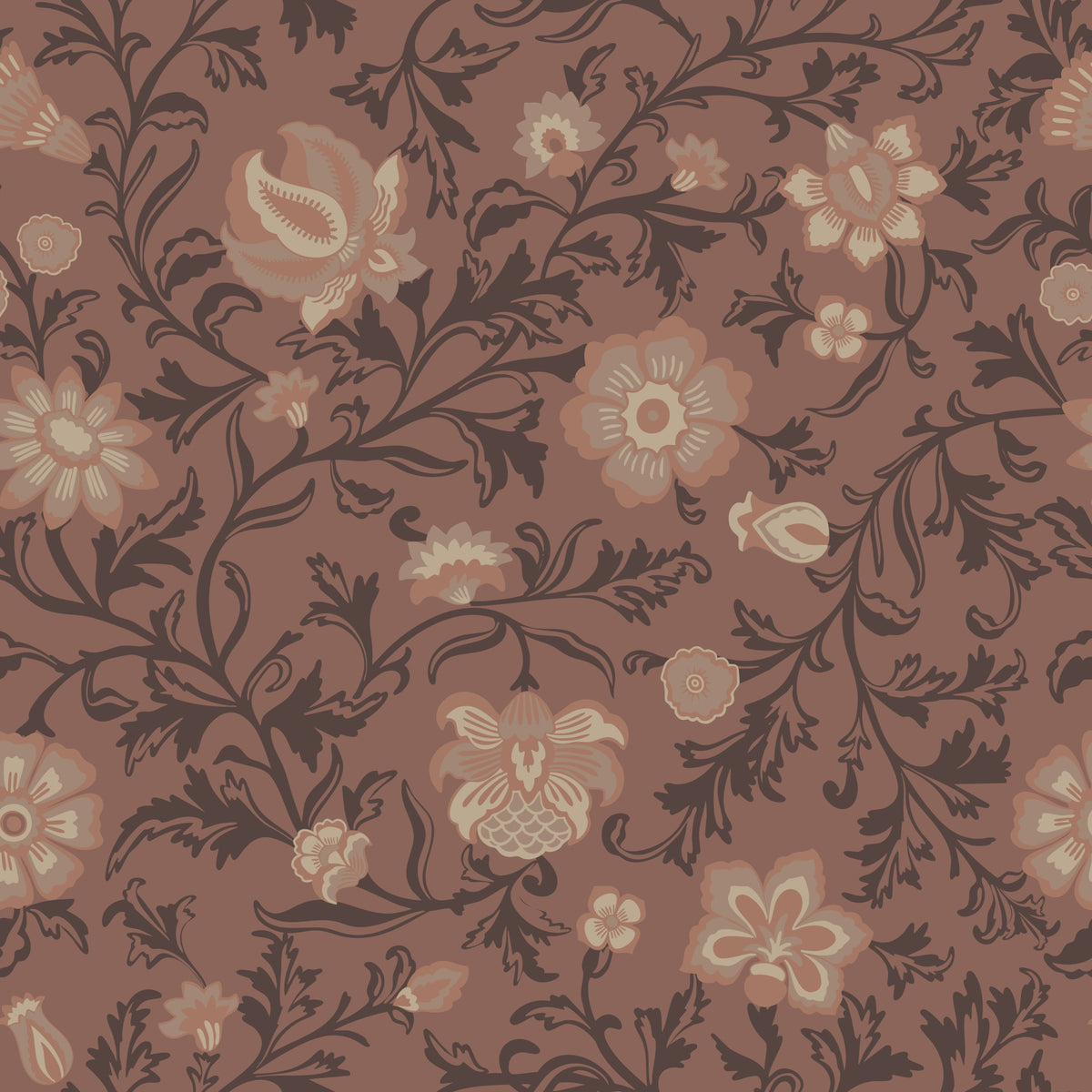 Earthy brown Elegance Wallpaper⁠ in your room — zoomed