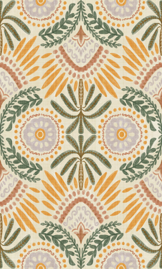 Serene Botanical Tapestry Wallpaper⁠