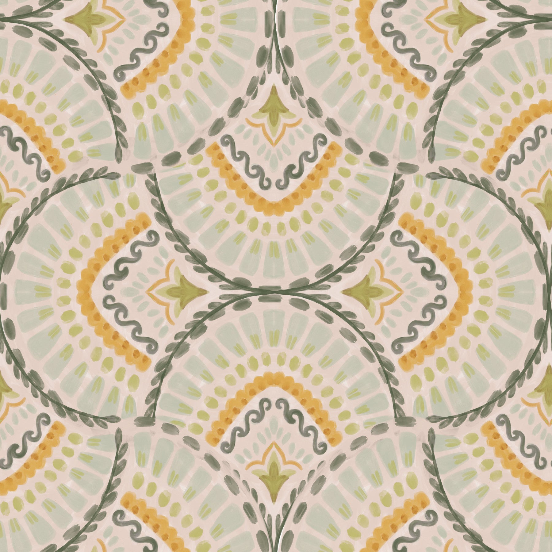 Serene Mandala Dreams wallpaper with intricate patterns

