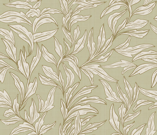 Serene Sage Botanical Wallpaper⁠
