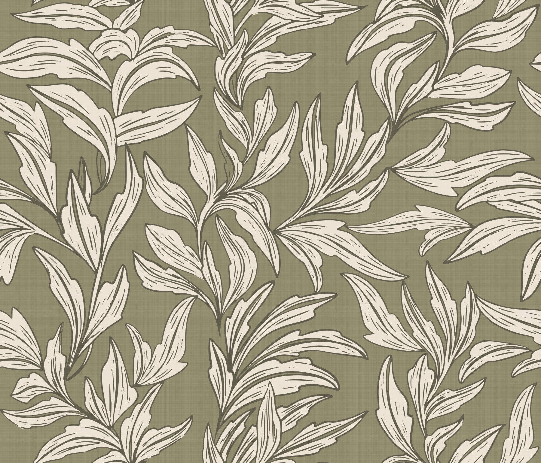 Whimsical Leaf Print Wallpaper⁠