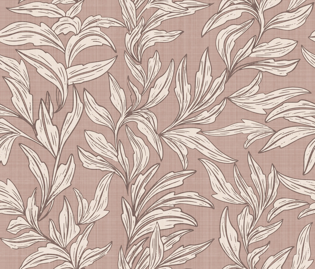 Serene Leaf Pattern Wallpaper⁠ in your room