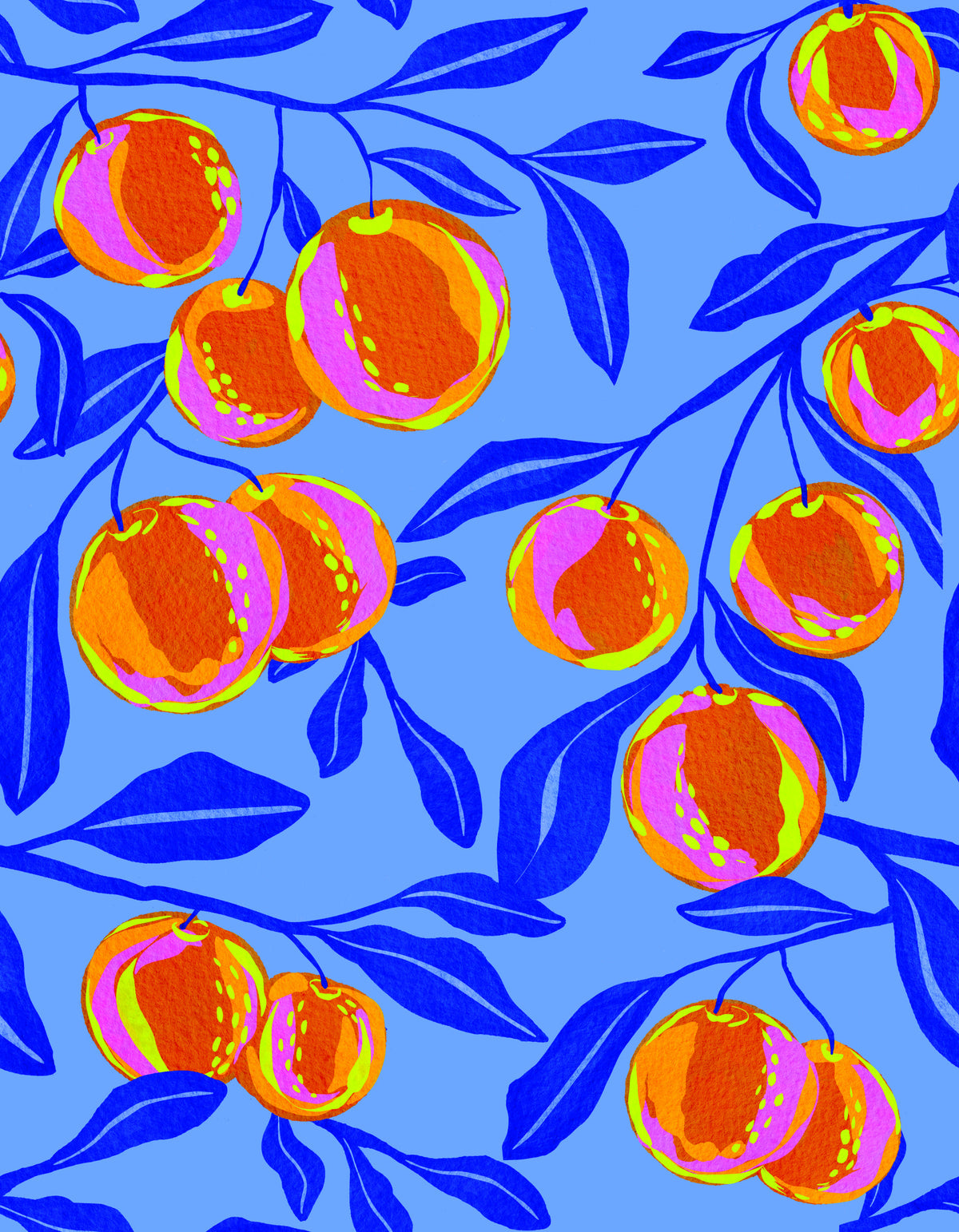 Sun-Kissed Citrus Wallpaper⁠ in your room — zoomed