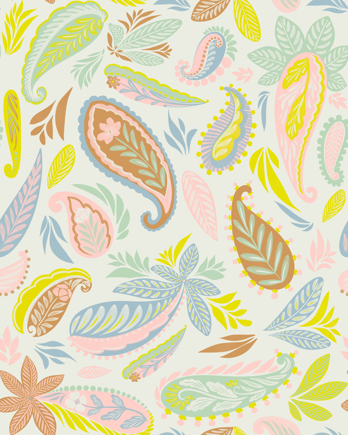 Pastel Paisley Paradise Wallpaper⁠ in your room