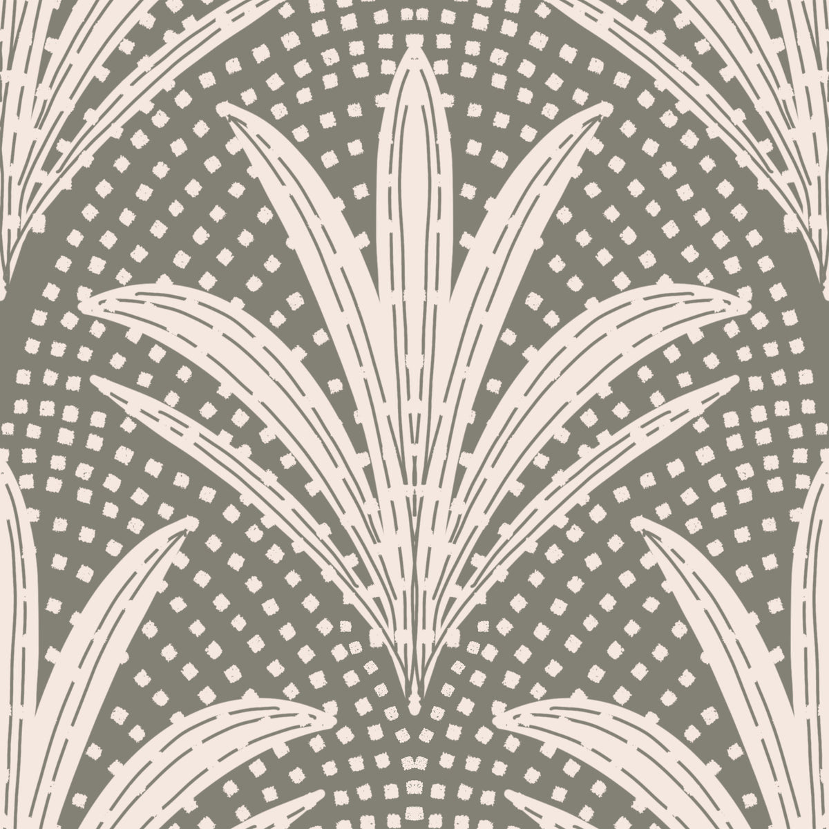 Boho Rustic Palm Radiance Muted Grey Wallpaper⁠ in your room