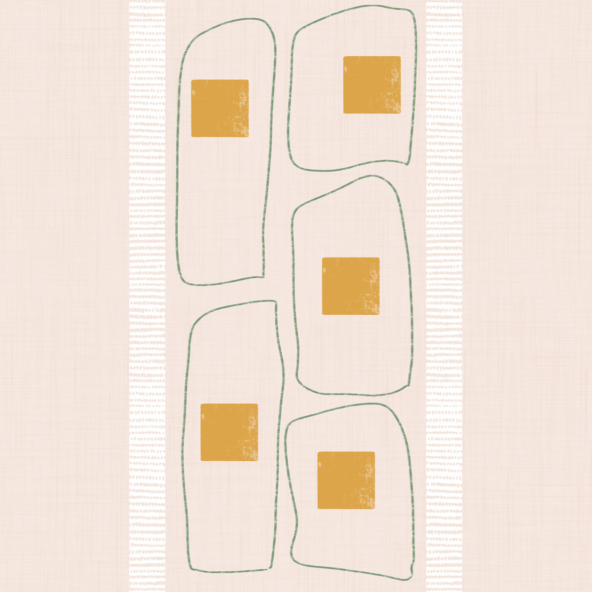 Japandi Frame Lines Eggshell Wallpaper⁠ in your room