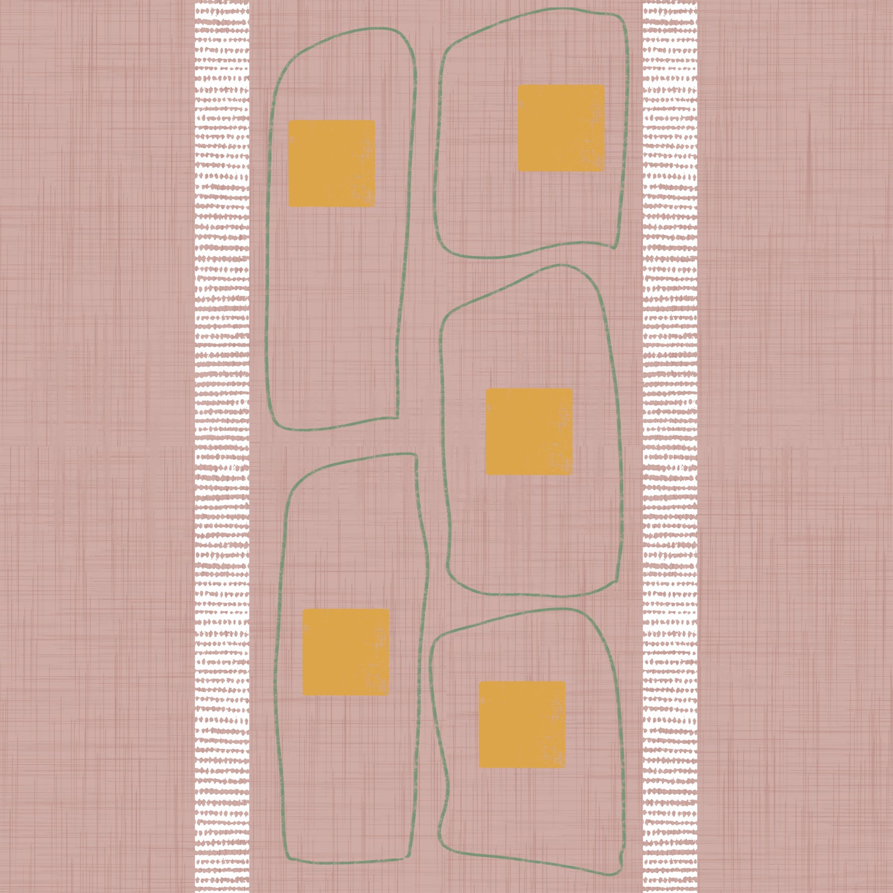 Japandi Frame Lines Mauve  Wallpaper⁠