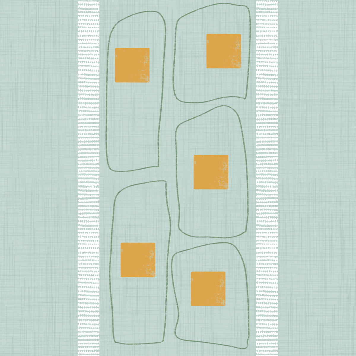 Japandi Frame Lines Soft Blue  Wallpaper⁠ in your room