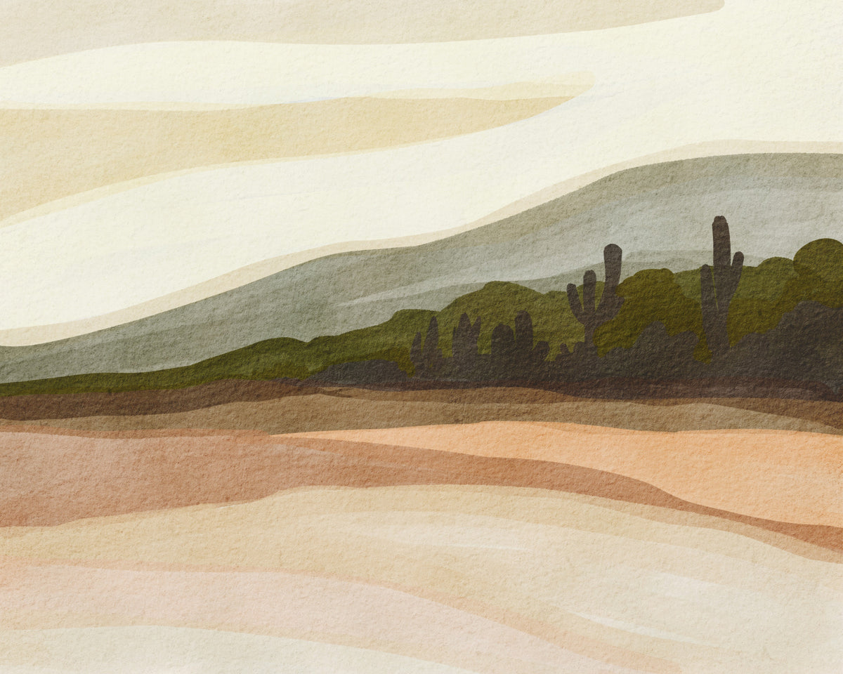 Abstract Desert Vista Wall Mural in your room