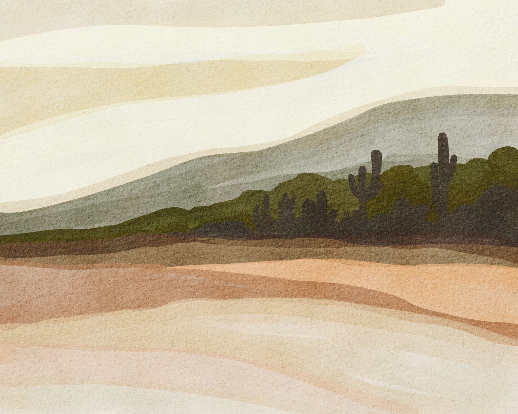 Abstract Desert Vista Wall Mural