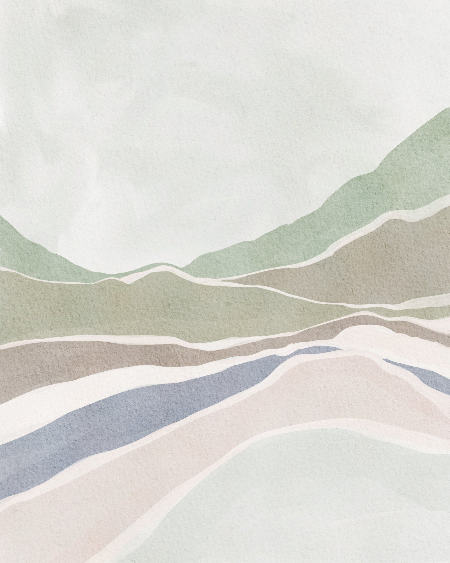 Soft Hills Wall Mural in your room — zoomed