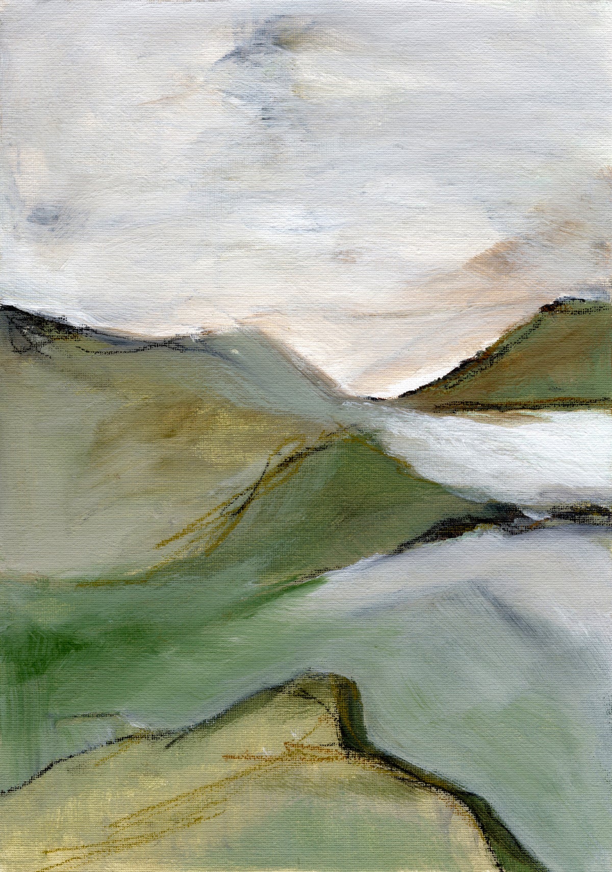 Subtle Serenity Landscape Wall Mural in your room — zoomed
