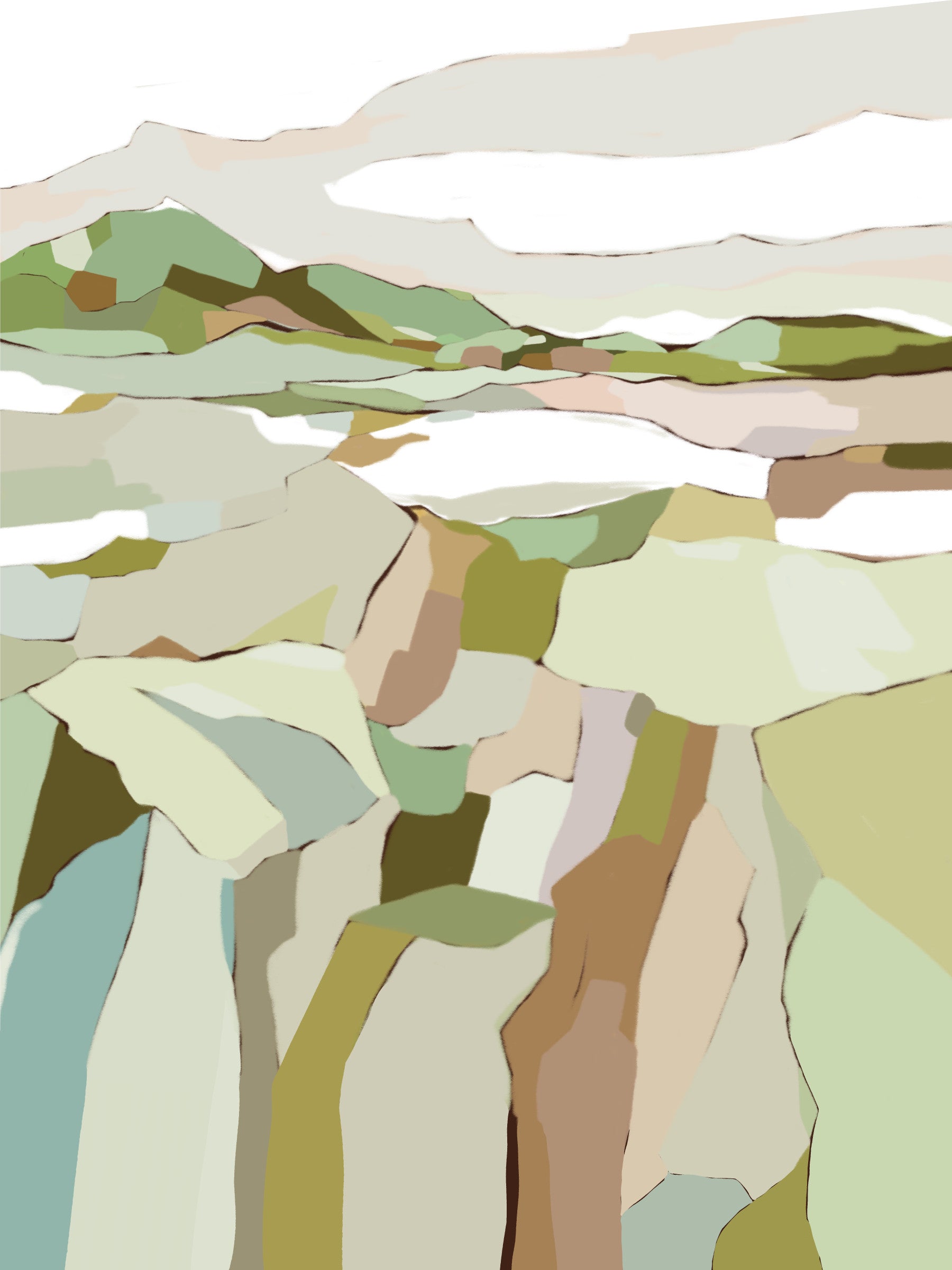 Serene Landscapes view Wall Mural in your room — zoomed