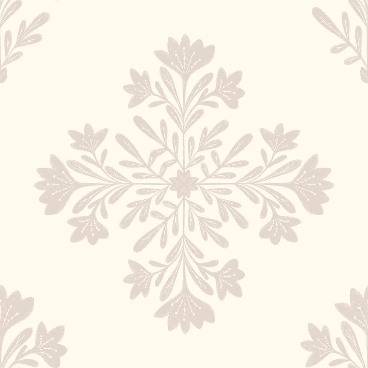 Botanical Damask Wallpaper⁠ in your room — zoomed
