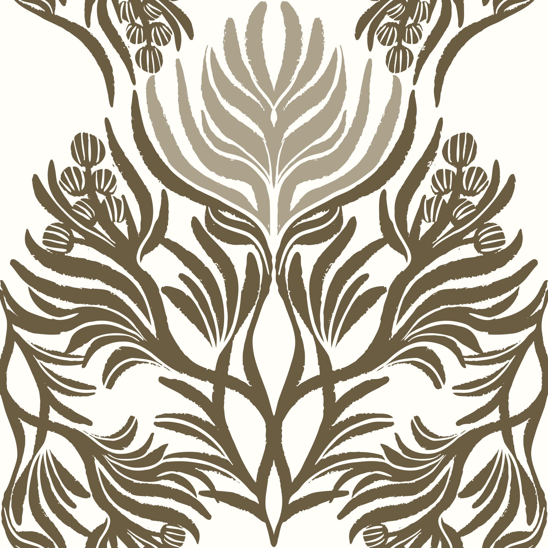 Earthy Botanical Symmetry Wallpaper⁠