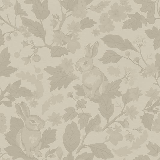 Woodland Garden – Solid Vintage Beige Wallpaper⁠