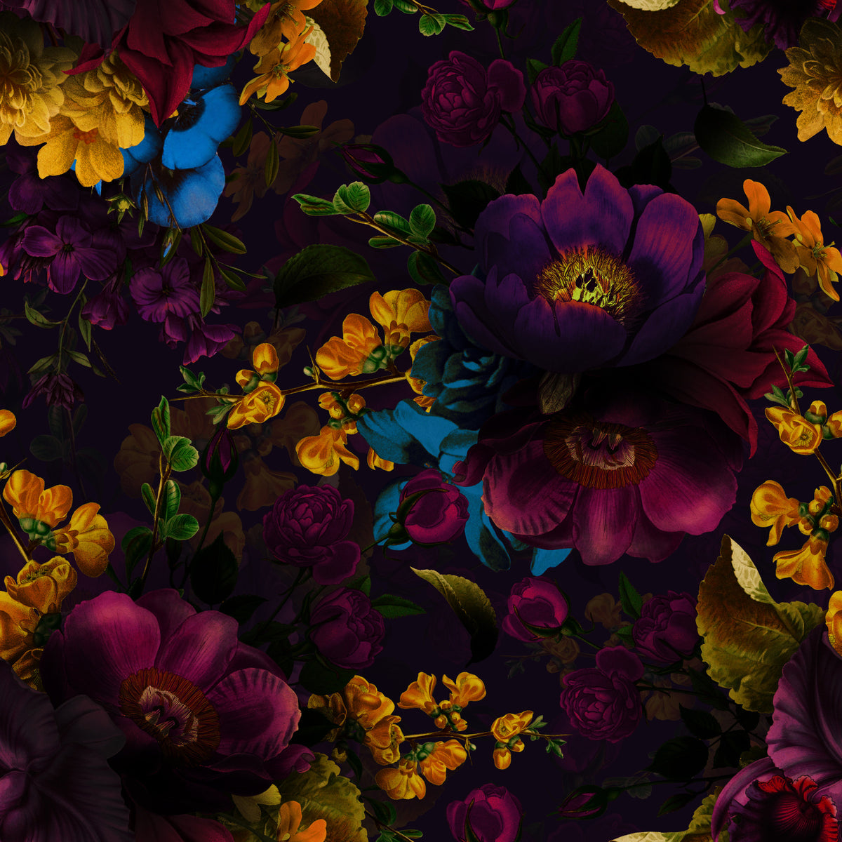 Grandmillennial Dramatic Glamour Heritage Gothic Dark Moody Florals 10 Wallpaper⁠ in your room