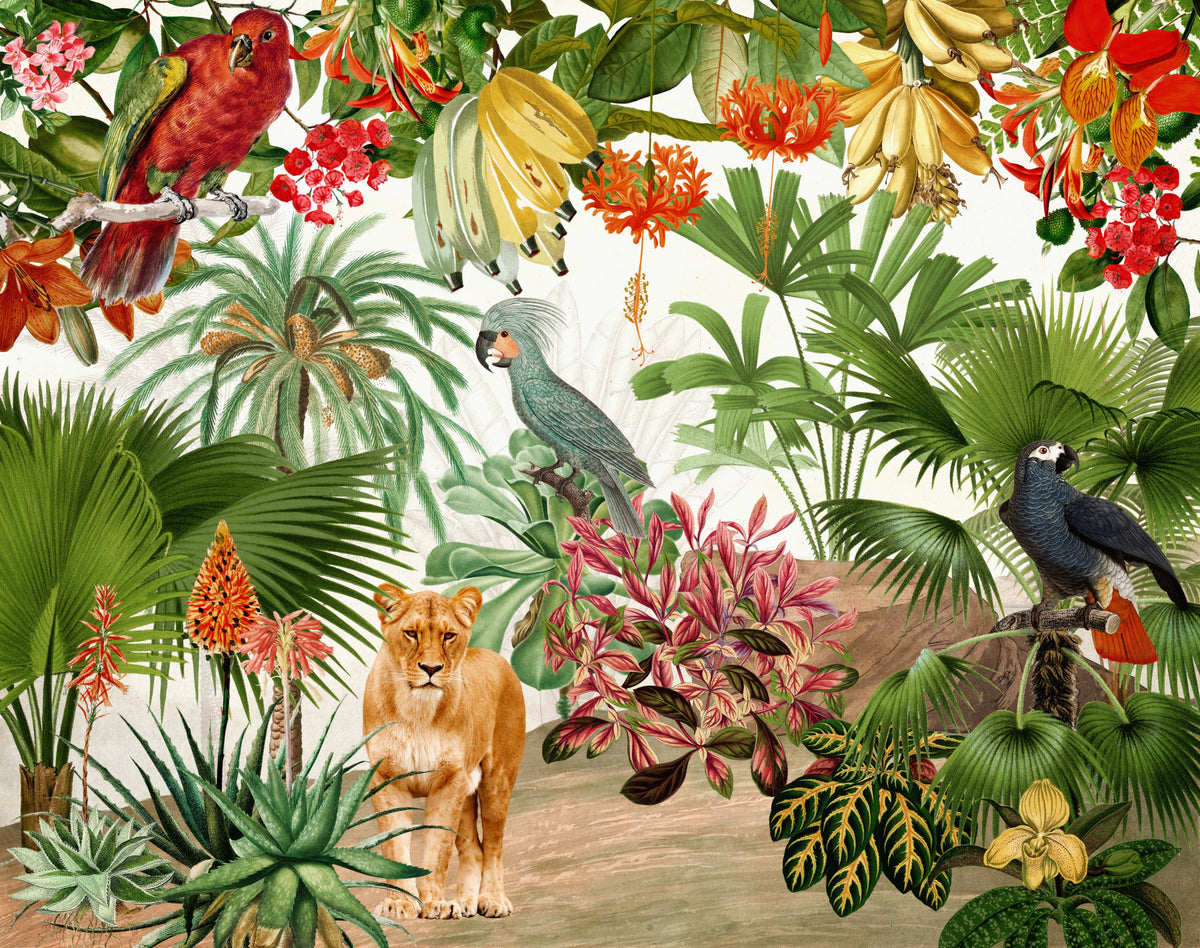 Tropical Vintage Eden Wall Mural in your room