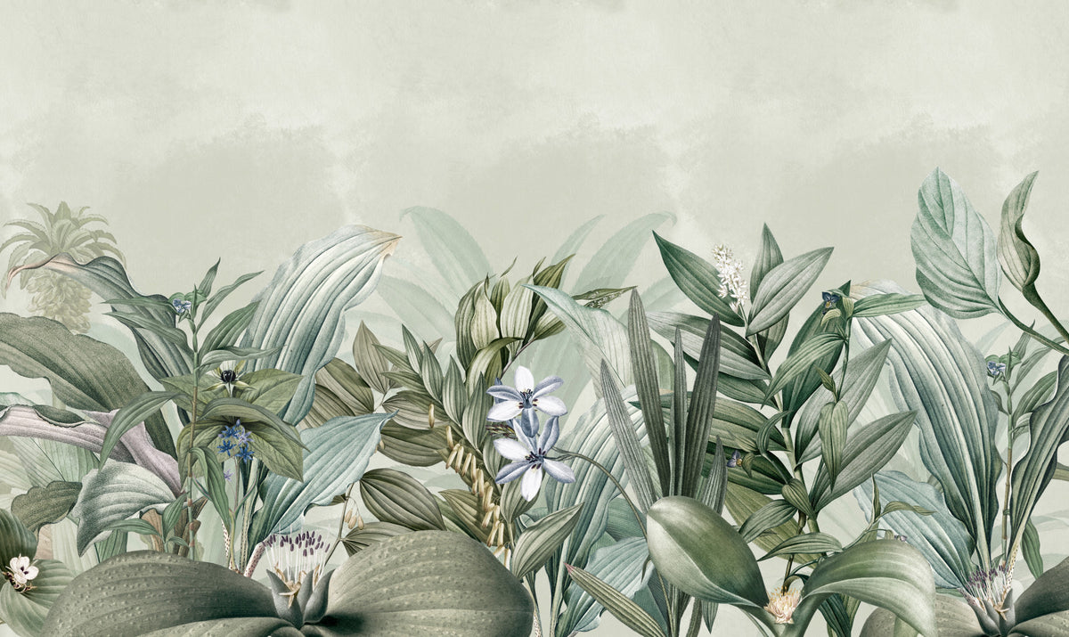 Serene Botanical Garden 1 Wall Mural in your room — zoomed