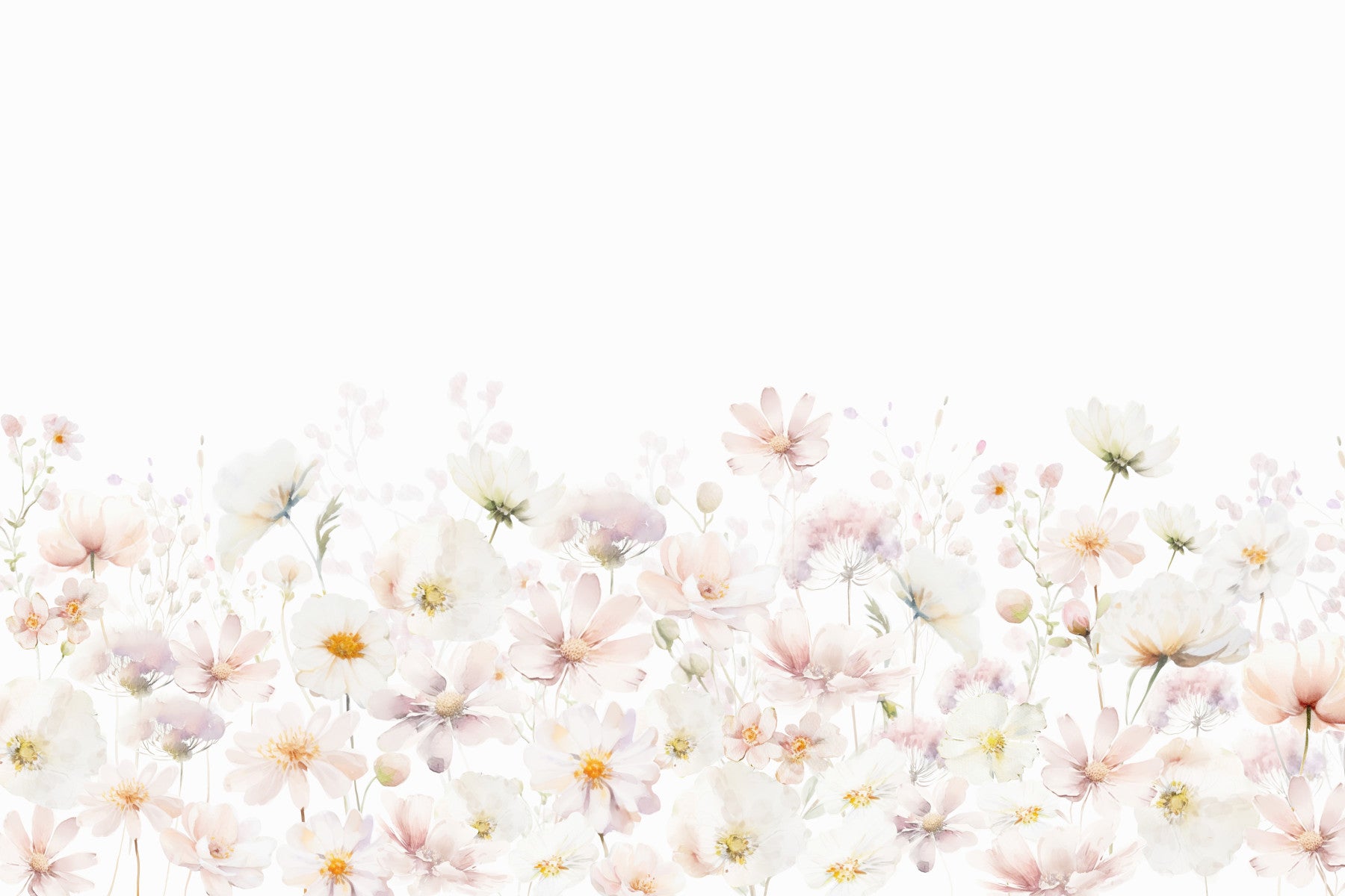 Watercolor Wildflower Dream Wall Mural