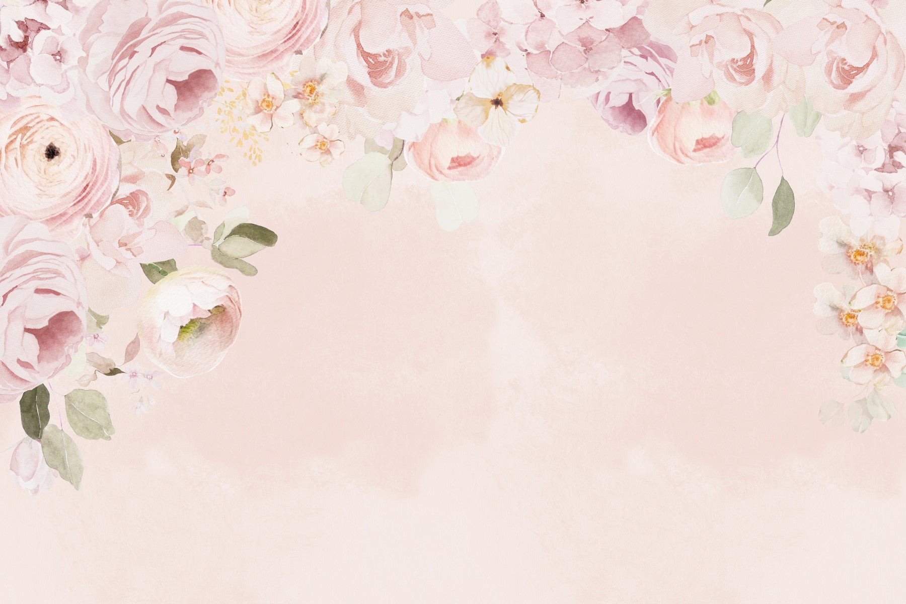 Romantic Rose Border Wall Mural