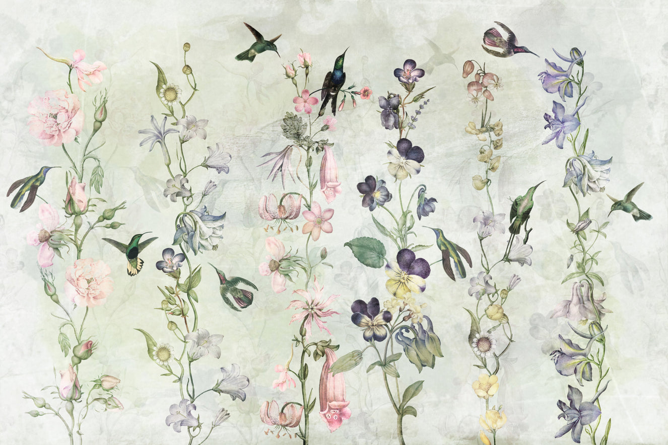 Serene Garden Escape Wall Mural