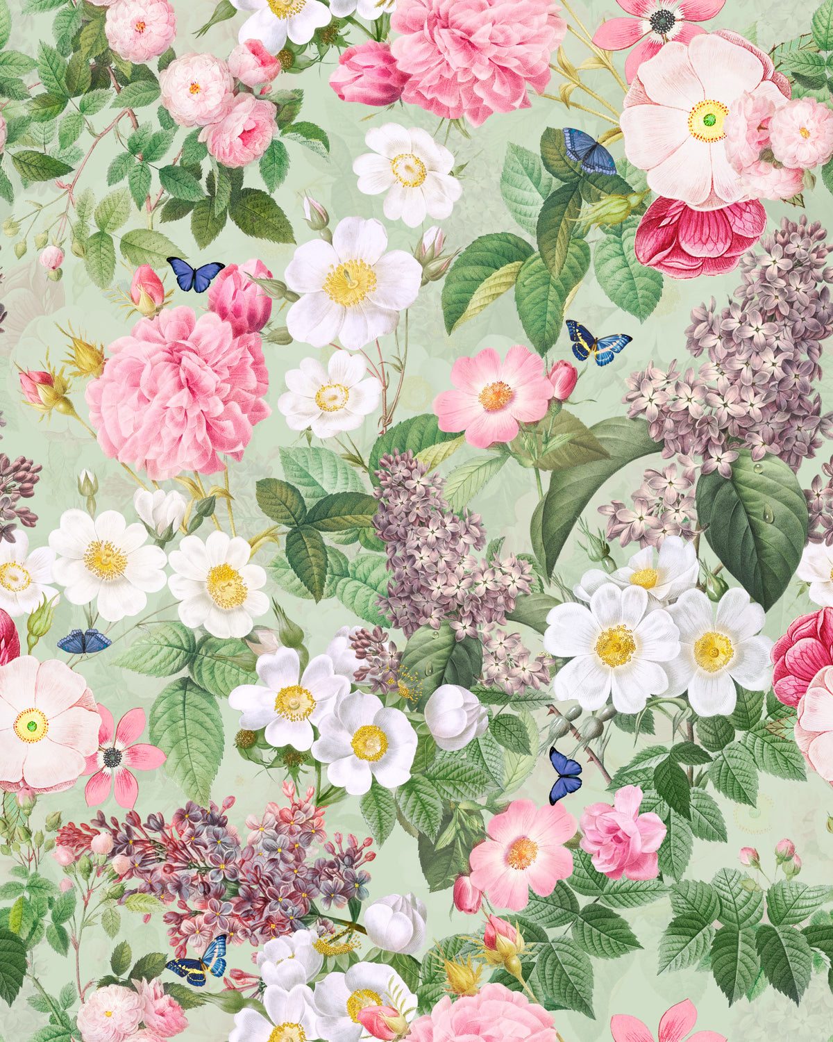 Serene Botanical Garden Wallpaper⁠ in your room